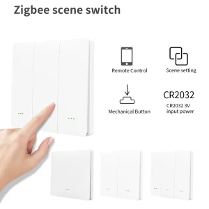 SIXWGH Zigbee Scene Switch Wireless Smart Remote Control 16A IP21 Single Double Long Press Requires Zigbee Gateway Works Tuya