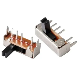 SK 13D07 3 Position 4Pin 1P3T Panel Mount Micro Slide Switch Latching Toggle Switch High Knob 5mm Handle Height Silver 50V 0.5A