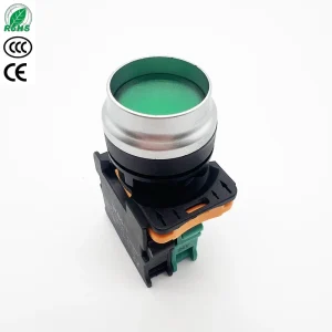 SKB0-PUA10D Diameter 22mm Short Body and Single Contact 1NO or 1NC Momentary Concave LED Light Push Button with Indicator
