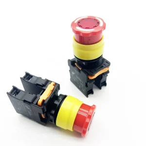 SKB0-PZ311 22mm Head Diameter 30mm Short Body 1NO 1NC or 2NC Two Contacts Switch Emergency Stop CE Push Button