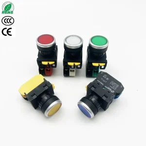 SNB5PA-10D/01D SNB5PK-01D Flat Momentary Instantanous Self-reset 6~440V IP65 Waterproof Illuminated Push Button with Indicator
