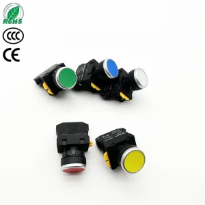 SNB5PA 10T SNB5PK 01T Black Frame or Silver Color Ring Cap Flat Maintained Latch Self lock IP65 Waterproof 22mm Push Button