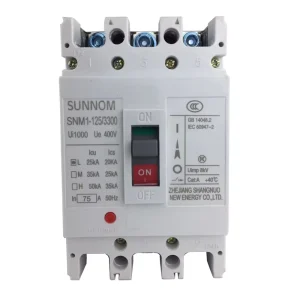 SNM1 125 3Pole 75A 400V AC Molded Case Mccb Circuit Breaker 3 Phase PV AC MCCB for PV Power System