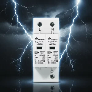 SPD-40 20KA-40KA Uc AC 220V 275V 385V 2P Single Phase Surge Protective Device Surge Protector SPD