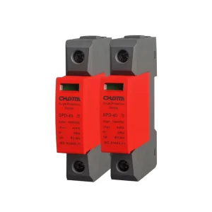 SPD 40 Series T2 DC Surge Protective Device 1P 2P 3P 4P 20kA 40kA 1000VDC PV Solar CE 2.4kV 35mm DIN Rail Mounting
