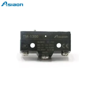 SPDT Plastic Horizontal Micro Switch TM-1300 IP40 Waterproof 380V 15A Stroke Industrial Control