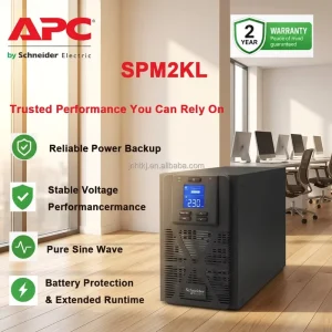SPM2KL 2kVA 1600W Single Phase Online UPS Supports External Battery Power Protection for Servers and Network Devices