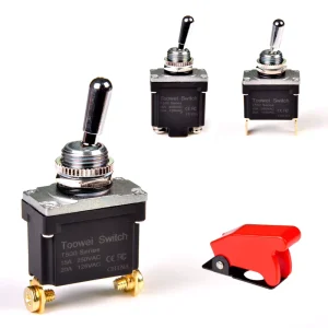 SPST 12mm Waterproof Screw Terminal ON-OFF Toggle Switch for Electrical Panel Cars Ships Aircraft