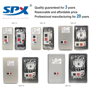 SPX SMS-25 3-Pole 380V/415V/440V/660V Power 7.5KW Magnetic Starter With Overload Protection AC Contactor Motor Starters