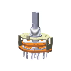 SR25 Metal Rotary Voltage Selector Switch 360 Rotation Industrial Control Band Switch