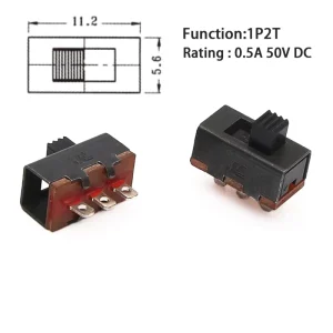 SS-12F33 3 Pin Slide Switch 1P2T PCB Mount Mini Toggle Switch for Small Electronic Products and DIY Projects