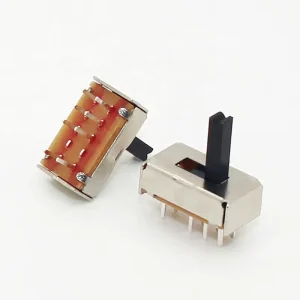 SS23D07 8 PINS 3 Position 2P3T DP3T Toggle Switch Double Vertical Sliding Switch Handle Length 5mm
