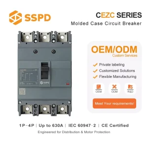 SSPD Manufacturers 3 Phases 250A 3P Moulded case Circuit Breaker MCCB