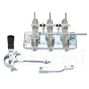 SSSHENG Disconnector RE19-37-31140 Front Offset Handle 400A Knife Switch 3P IP00 Load-break Switches