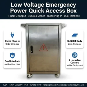 SUS304 IP54 Rapid Deployment Emergency Distribution Box Six Protections HWDKJ 400 for Middle East Africa Substation