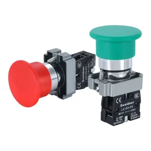 SWEIDEER 22mm Momentary Self Reset Mushroom Push Button Switch Power Start On Off Switch For Power Automation Equipment