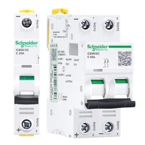 Schneider MCB DC Circuit Breaker IC65N DC Small A9N18110 air Switch 1P/2P air Switch 1-63A