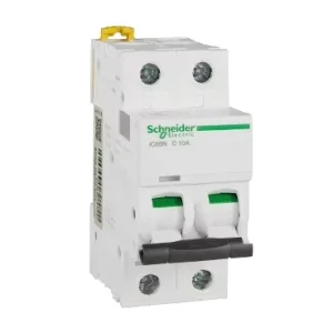 Schneiders A9F18210 IC65N Miniature Circuit Breaker C Curve 2P 10A