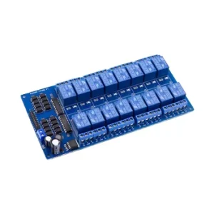 Sealed High Power Miniature 12V 16 Channel Relay Module with Light Coupling LM2576 Power Supply