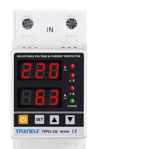 Self-resetting Over/Under-Voltage Protector Switch Digital Display 40A/63A 220V Overcurrent Overload Protection