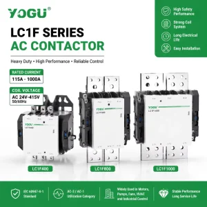 Series AC Contactor 115A-620A 3 Pole Magnetic Contactor for Motor Control Industrial Power Distribution IEC Standard
