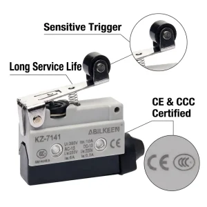Short Roller Leveraged Type 3 Pins Silver Alloy Screw Terminals Basic Form SPDT 250V 10A Micro Switch