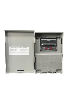 Side Open AC Disconnect Box 30A FUSED for CUL with Indicator Light for Blown Fuse Switches Waterproof Steel 2 Pole