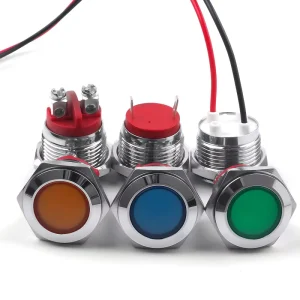 Signal Indicator Light 16mm LED Indicator Light 150mm Wired IP65 Waterproof Color Optional