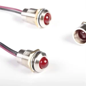 Signal Indicator Light 6mm 8mm 12mm 16mm LED Indicator Light 200mm Wired IP67 Waterproof Yellow Lamp Color Optional