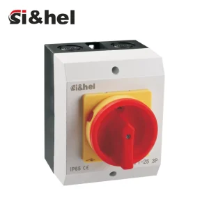 Si&hel 25A 4P Outdoor Isolator Switch UKP1 25 4 L1 GSC 440V Plastic Waterproof V0 ABS Flame Retardant Load Power IP66