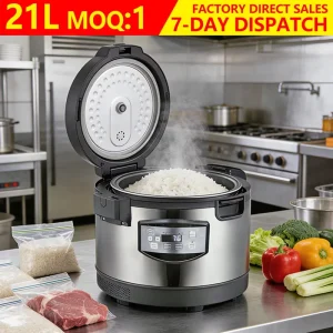 Silver Crest Stainless Steel Slow Cooker IH Smart Multifunction 21 Liter Electric Commercial Rice Cooker for Restaurant