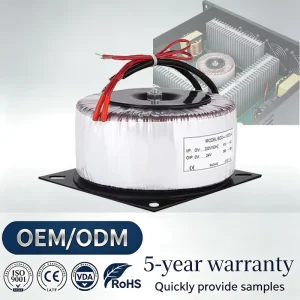 Single Dual Winding Pure Copper Coil Lightweight Durable Low Noise Stable Output Toroidal Transformer