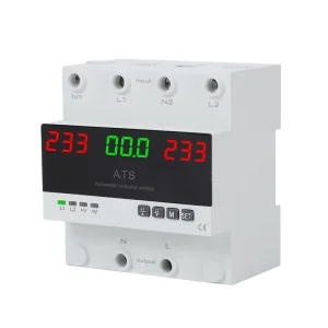 Single Phase CB Grade 63A 2 Pole 220V 3 Digital Screen Dual Source Protective Changeover ATS