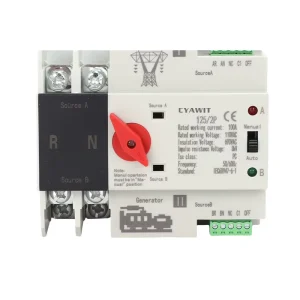 Single Phase Din Rail Mini Rapid Changeover Switch 2P 230V 125A Automatic Transfer Switch 2P 230V 125A Automatic Transfer Switch