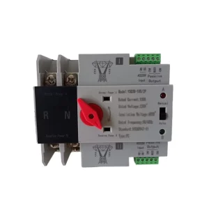 Single Phase Din Rail PC ATS for PV and Inverter Dual Power Automatic Transfer Switch IEC60947-11 2P 100A Uninterrupted
