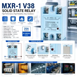 Single Phase Solid State Voltage Regulator SSR Potentiometer Control 0 380VAC Output LED Indicator Heating Temperature Control