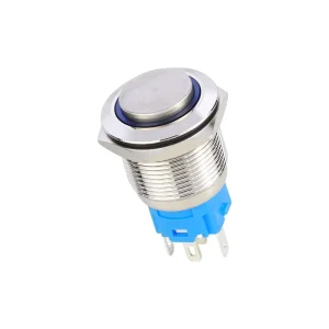 Small Current Large Head Metal Stainless Steel Push Button Switch Full Illuminated LED 3A Home Appliance