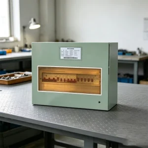 Small Wall Fixed Low Voltage Distribution Cabinet Transparent Cover Electrical Circuit Split Box for Office Space