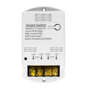 Smart 30A Wifi Remote Control Light Switch 85 250V 220V 110V 10A 20A Output Relay Module Alexa Compatible for Home Plastic