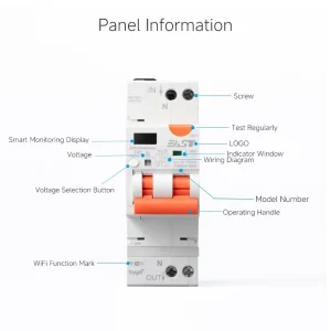 Smart Circuit Breaker Mini MCB with Over Current Voltage Protection Remote Control Switch 6KA 2P