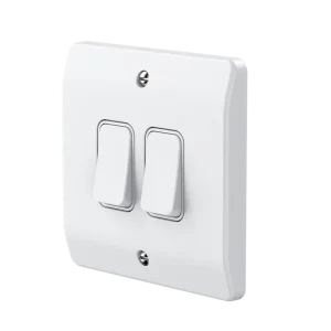 Smart Home 2 Gang MK Logic Grid Kinetic Switch Push Button Wireless UK Wall Switches Compatible RF433 for Smart Home Devices