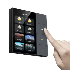 Smart Home 4 Gang Wall Switch 8 Control Curtains Dimmer Light Tuya Zigbee Alexa Voice Control for Office Hotel Garage UKTuya