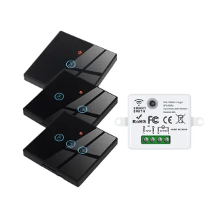Smart Home Glass Zigbee Interrupter RF433 Automatic Dimming Touch Panel Tuya WiFi Intelligent Control Switch