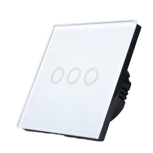 Smart Home WiFi Touch Wall Light Switch Remote Control Android App ABS EU Plug Voice Control Tempered Crystal Glass Panel