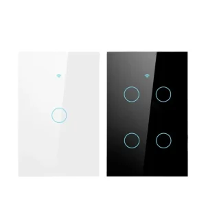 Smart Intelligent Touch Black and White Switch Australian Standard Single Zero Fire Universal Switch Remote Voice Control