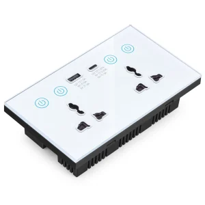 Smart Life APP Remote Timing Control Wall Switch 147 UK USB Type C Used for Alexa Google Home WiFi Smart Wall Socket