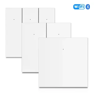 Smart Life Zigbee 3 Way 10A WiFi App Remote Push Button Single Live Wire with Capacitor Smart Switch