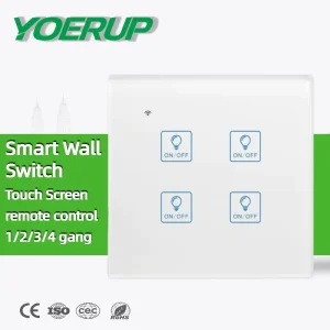 Smart Light Wall Switches Tuya Wifi/Zigbee 1/2/3/4 Gang Alexa Google Home Remote Control Touch Screen Smart Wall Switch