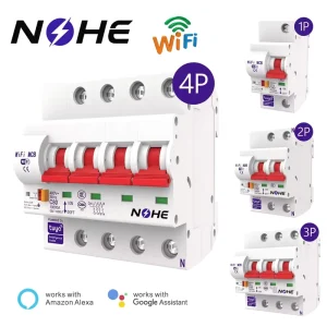 Smart MCB Breaker Switch 400V 4P WIFI Mcb Cricuit Breakers Mobile Phone Remote Control Miniature Circuit Breaker