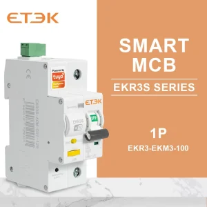 Smart Miniature Circuit Breaker with Metering AC Type 1P 25A/40A/63A EKM3S 1P CE Certified 6KA Breaking Capacity